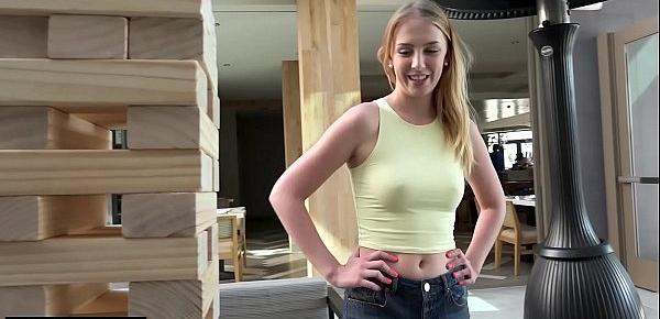  Bisex teen Chloe Scott ditches class to play with her hitachi